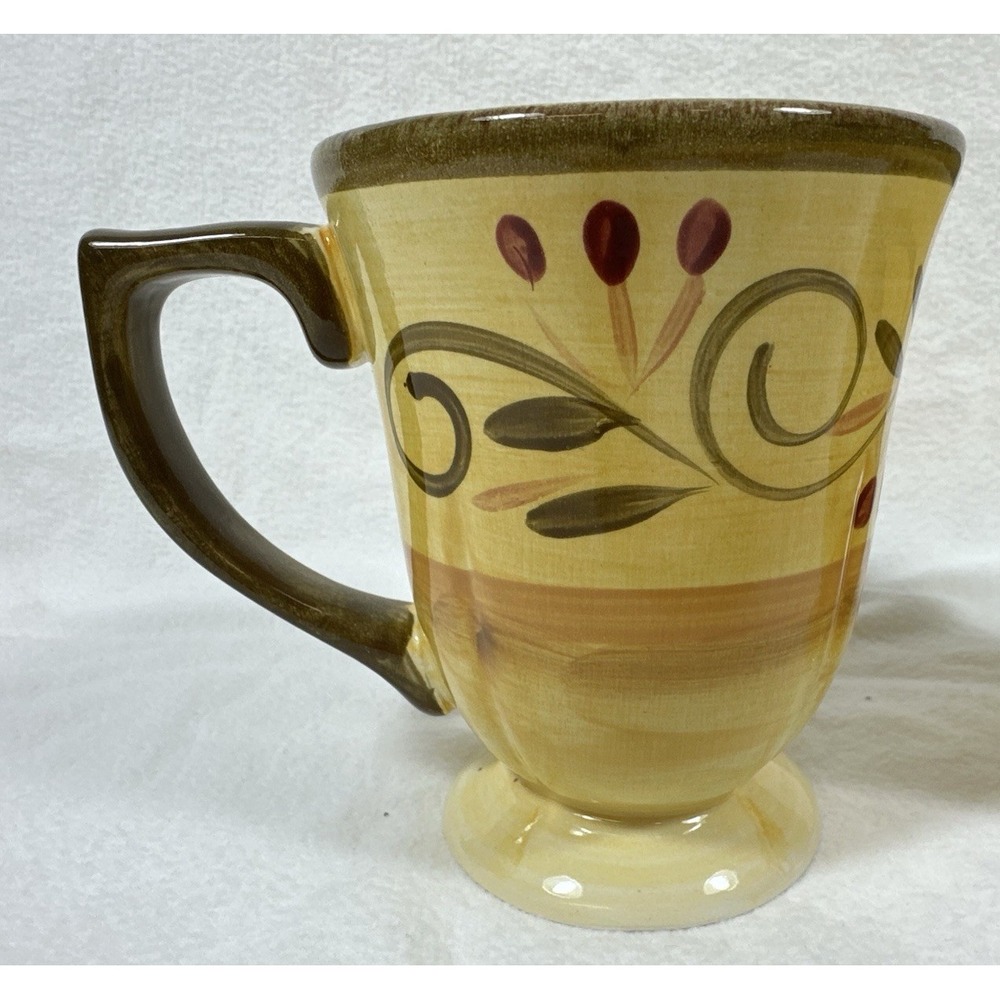 Home Trends Italian Villa Mug Coffee Cup Yellow Tuscan~Style